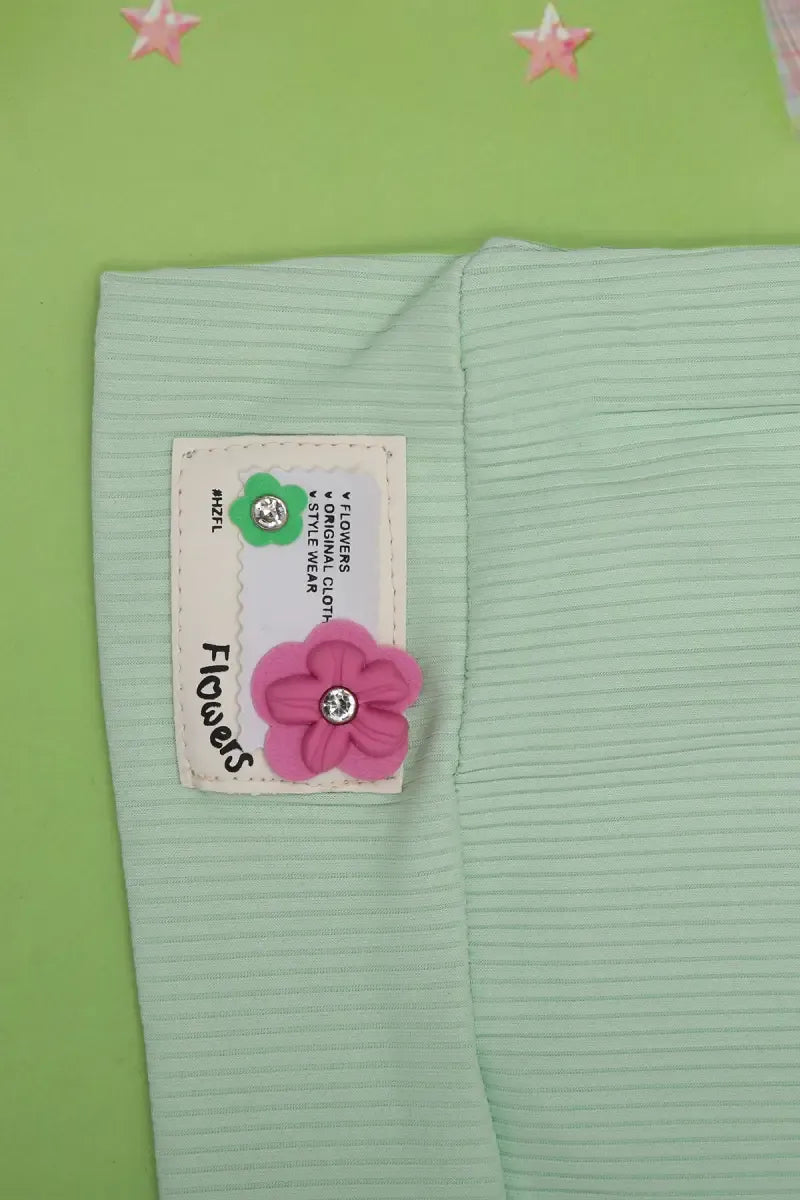 Corduroy Top for Just Born Baby Girl - Light Grey - View 16