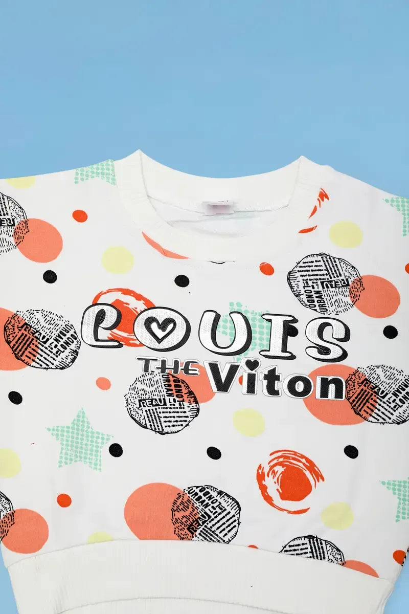 Just Born Baby Girl's Printed Top - Peach - View 3