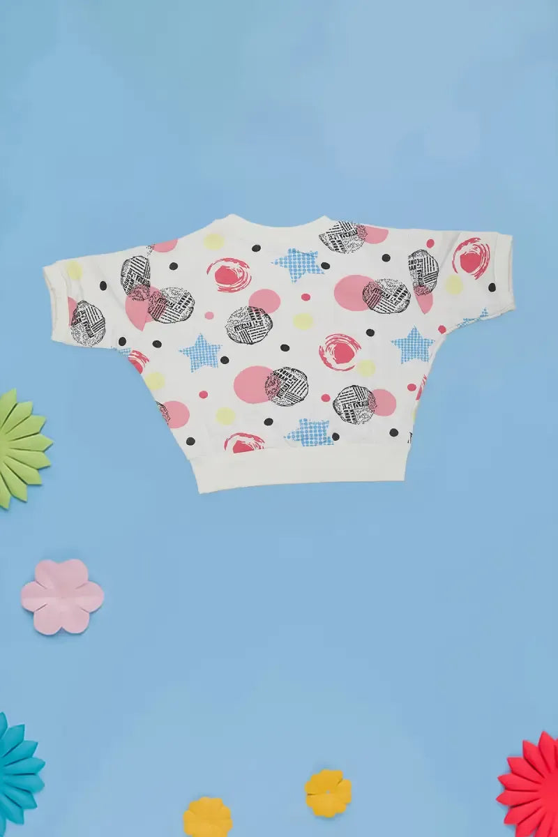 Just Born Baby Girl's Printed Top - Pink - View 5