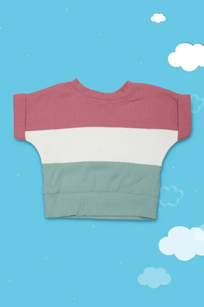 Corduroy Printed Top for Baby Girl - Pink & Grey - View 17