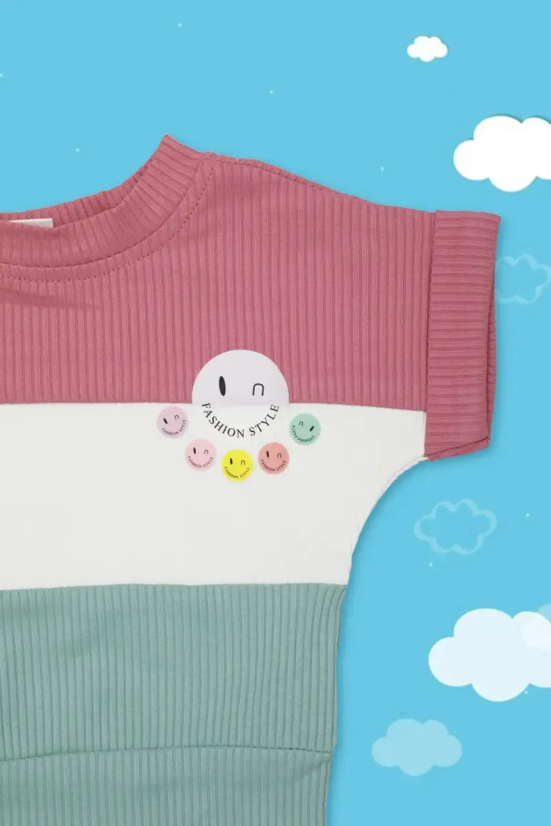 Corduroy Printed Top for Baby Girl - Pink & Grey - View 18