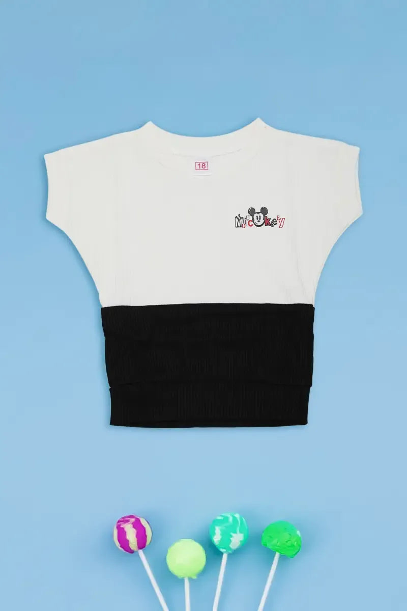 Baby Girl's Corduroy Printed Top - Black - View 4