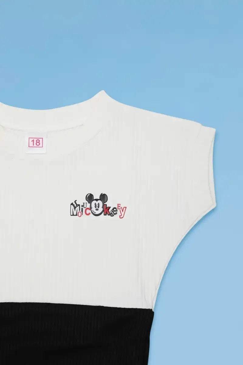 Baby Girl's Corduroy Printed Top - Black - View 6
