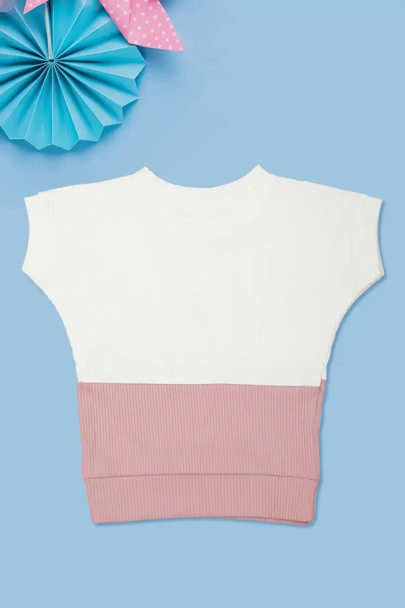 Baby Girl's Corduroy Printed Top - Dusty Pink - View 8