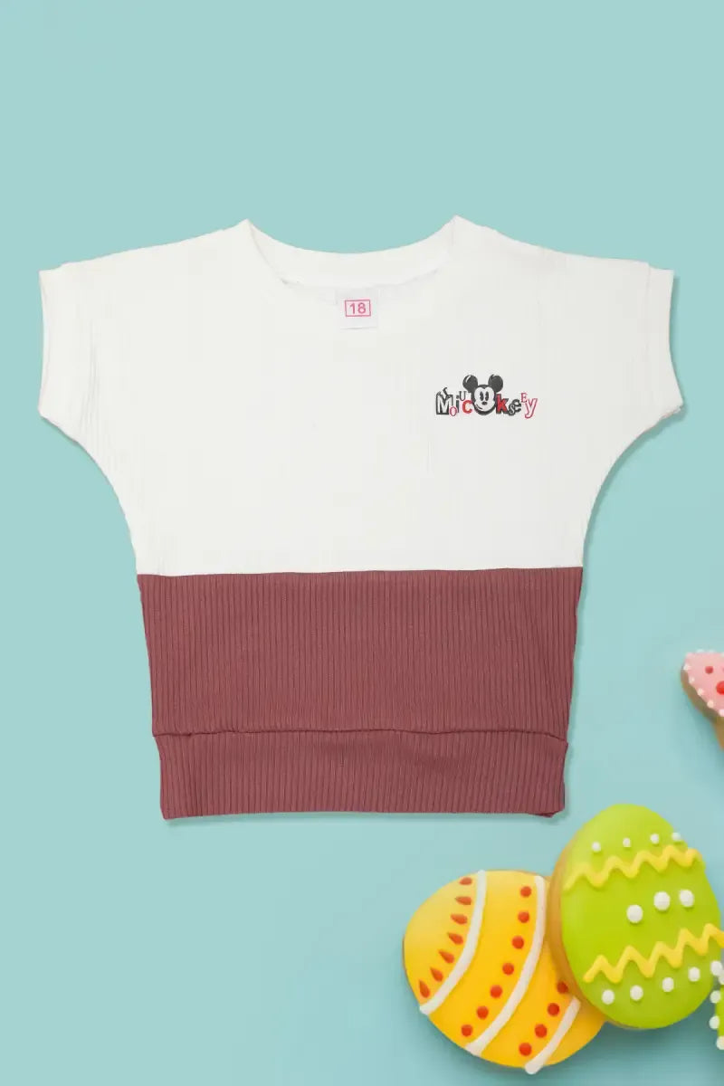 Baby Girl's Corduroy Printed Top - Mauve - View 16