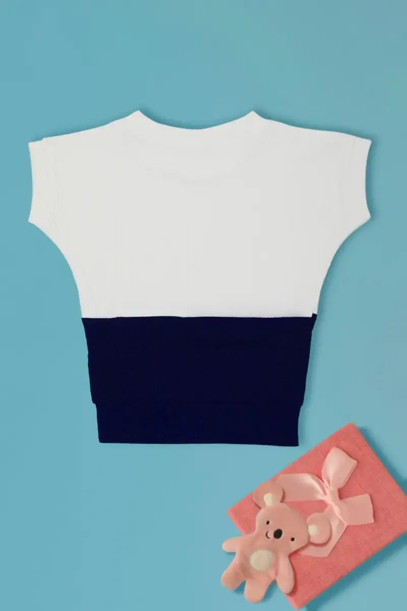 Baby Girl's Corduroy Printed Top - Navy Blue - View 20