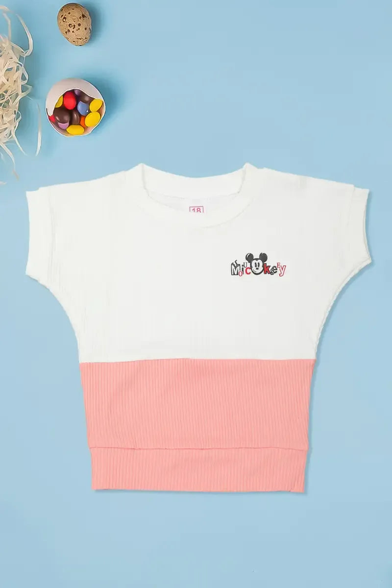 Baby Girl's Corduroy Printed Top - Peach - View 22