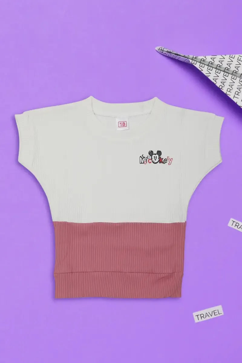 Baby Girl's Corduroy Printed Top - Pink - View 25