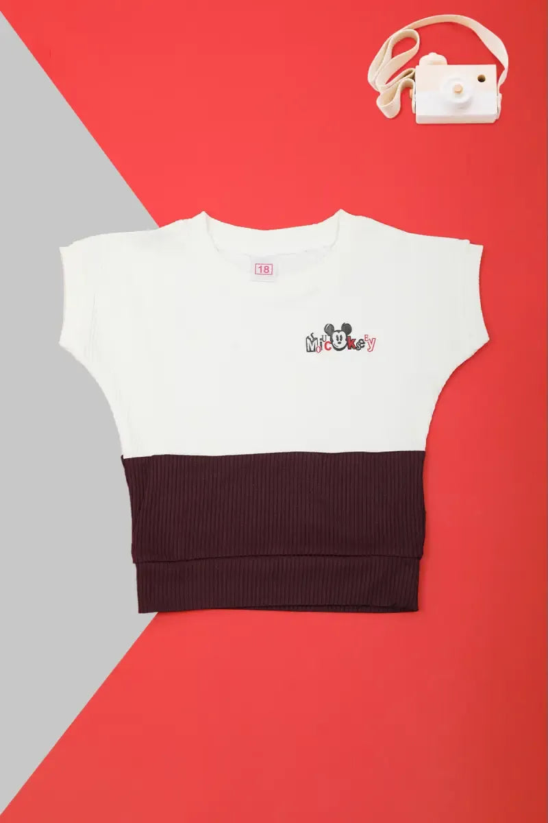 Baby Girl's Corduroy Printed Top - Wine - View 31