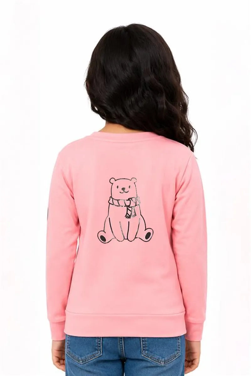 Cotton Blend Printed T-Shirt for Girl - Peach - View 3