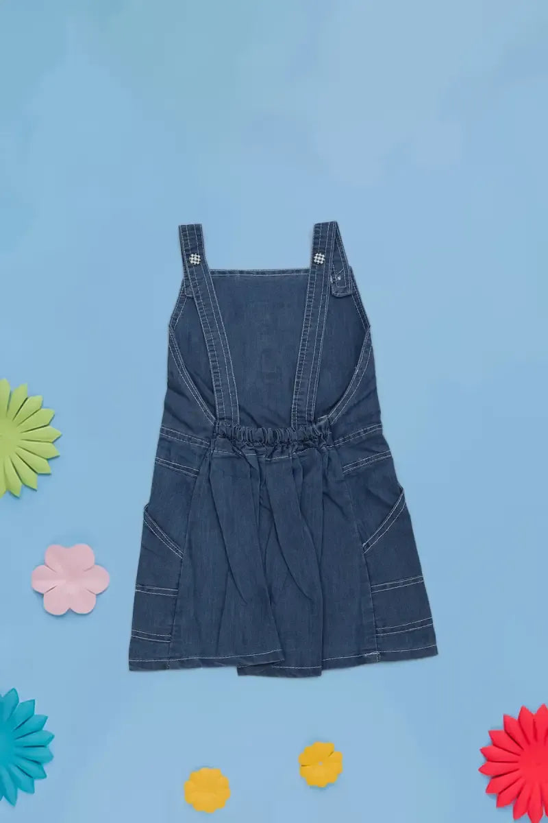 T-Shirt with Pinafore for Baby Girl - Blue - View 4