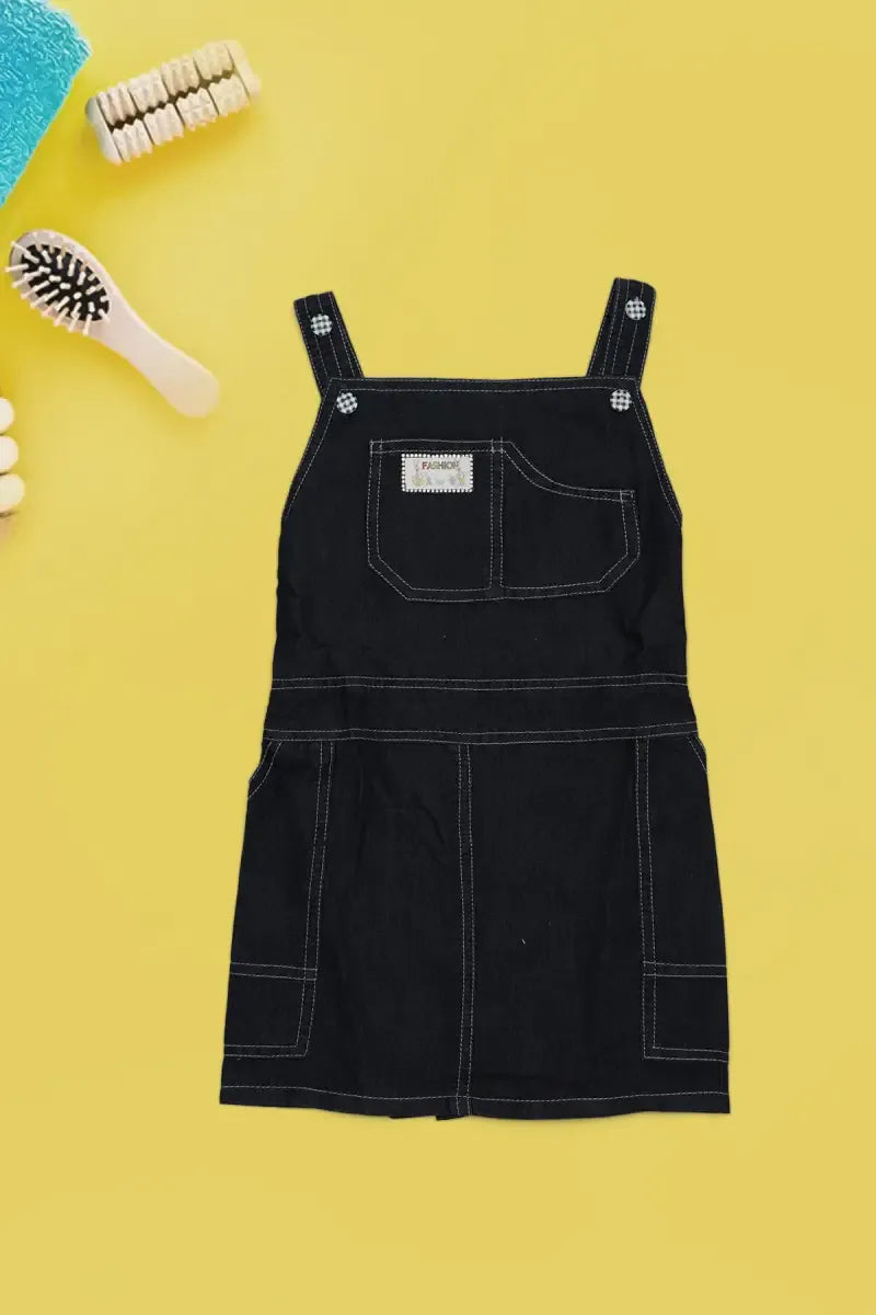 T-Shirt with Pinafore for Baby Girl - Navy Blue - View 8