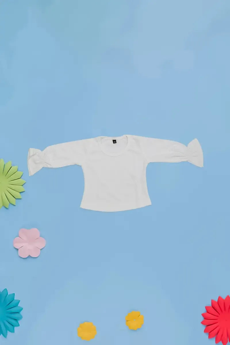Baby Girl's Solid T-Shirt with Pinafore Set - Blue - View 5