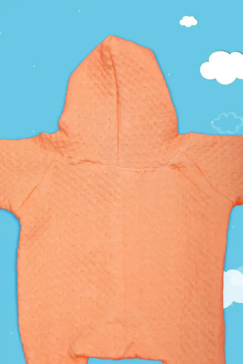 Woolen Sleepsuit for New Born Baby - Orange - View 7