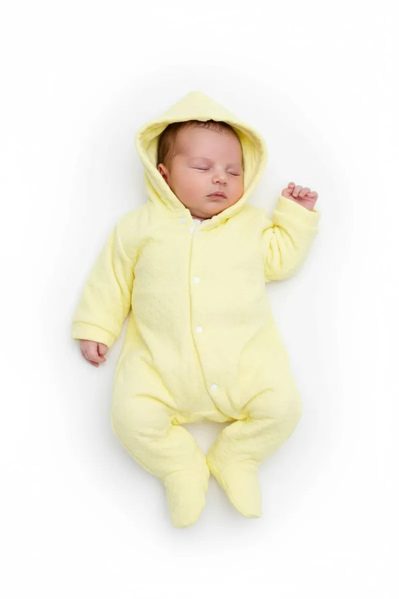 Woolen Sleepsuit for New Born Baby - Yellow - View 13