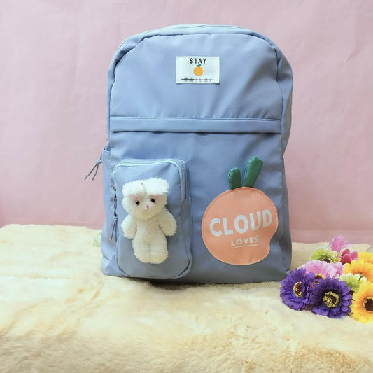 Cloud Love Bunny Fancy Backpack For Everyone (Multicolour) - HalfPe