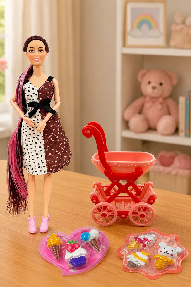 Alia Barbie Doll Set - Delicious Time Kitchen Set