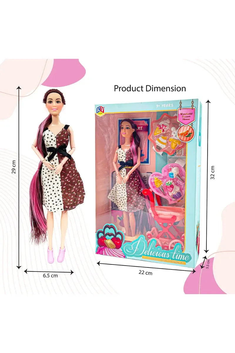 Alia Barbie Doll Set - Delicious Time Kitchen Set
