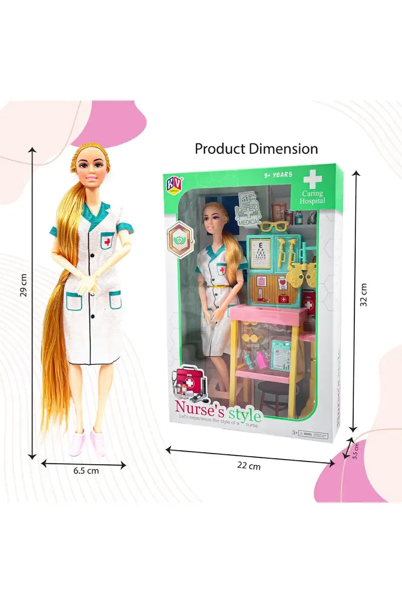 Alia Nurse Style Barbie Hospital Set