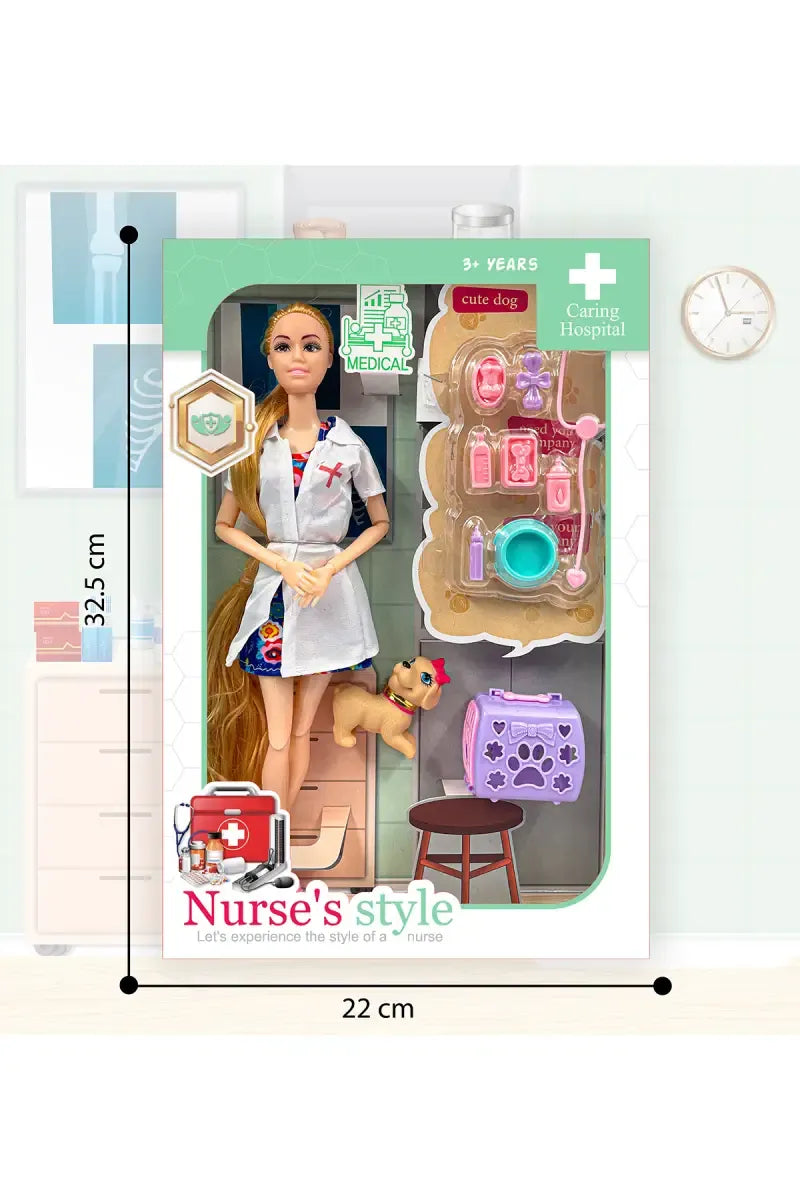 Alia Nurse Style Barbie Hospital Set