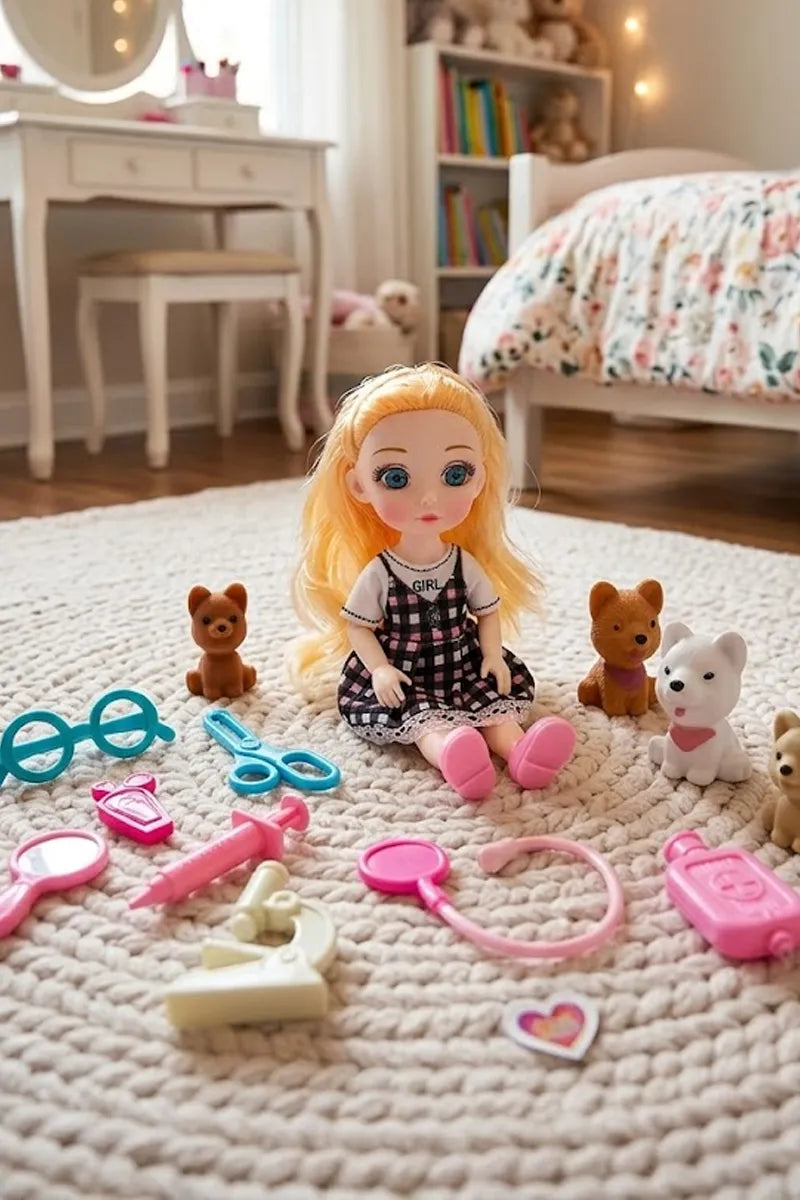 Alia Barbie Doll Set - Puppy Care Set