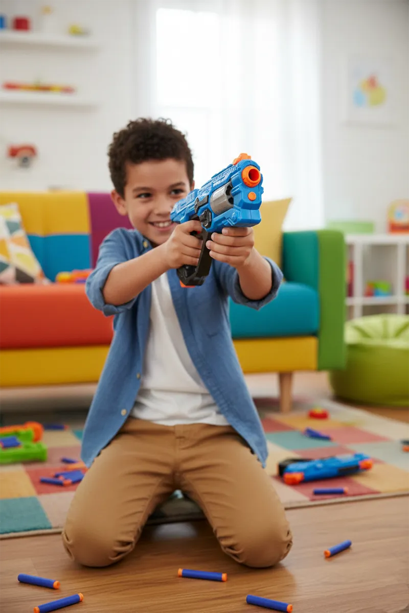 6-Dart Rotating Drum Soft Bullet Gun Toy