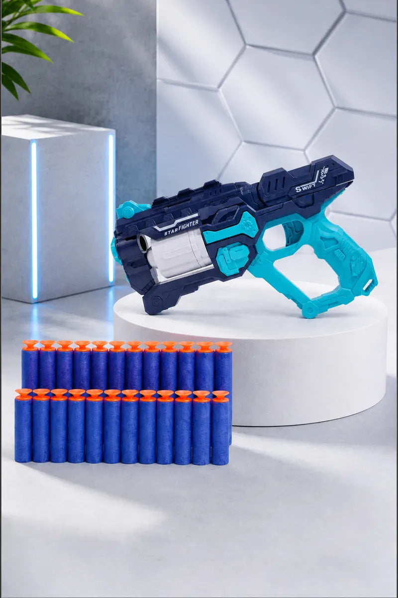 6-Dart Rotating Drum Soft Bullet Gun Toy