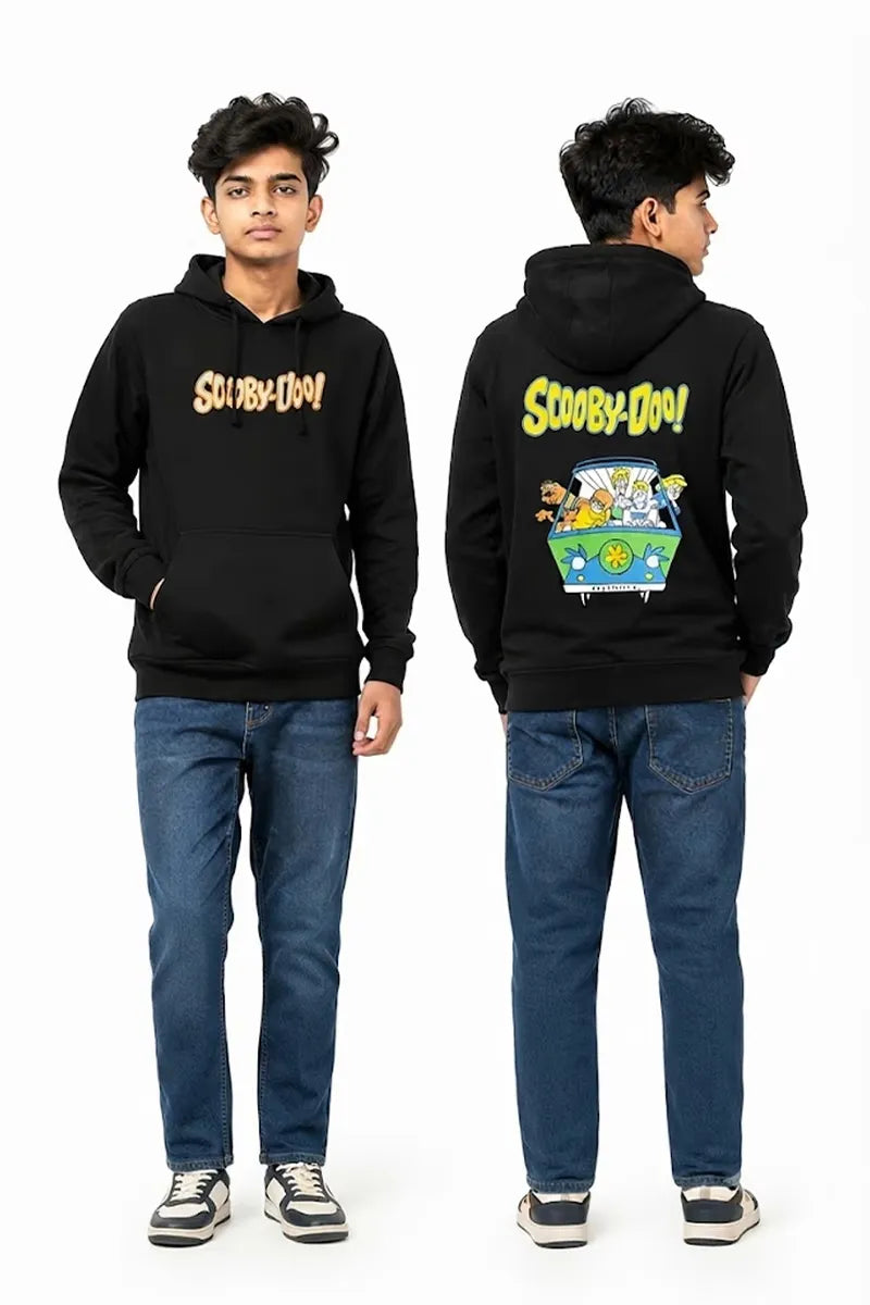 Printed Hoodie for Boy - Black - View 1