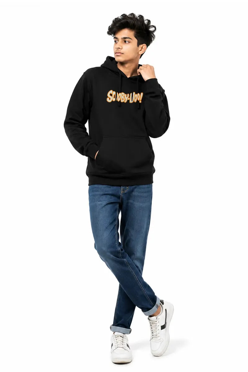 Printed Hoodie for Boy - Black - View 4