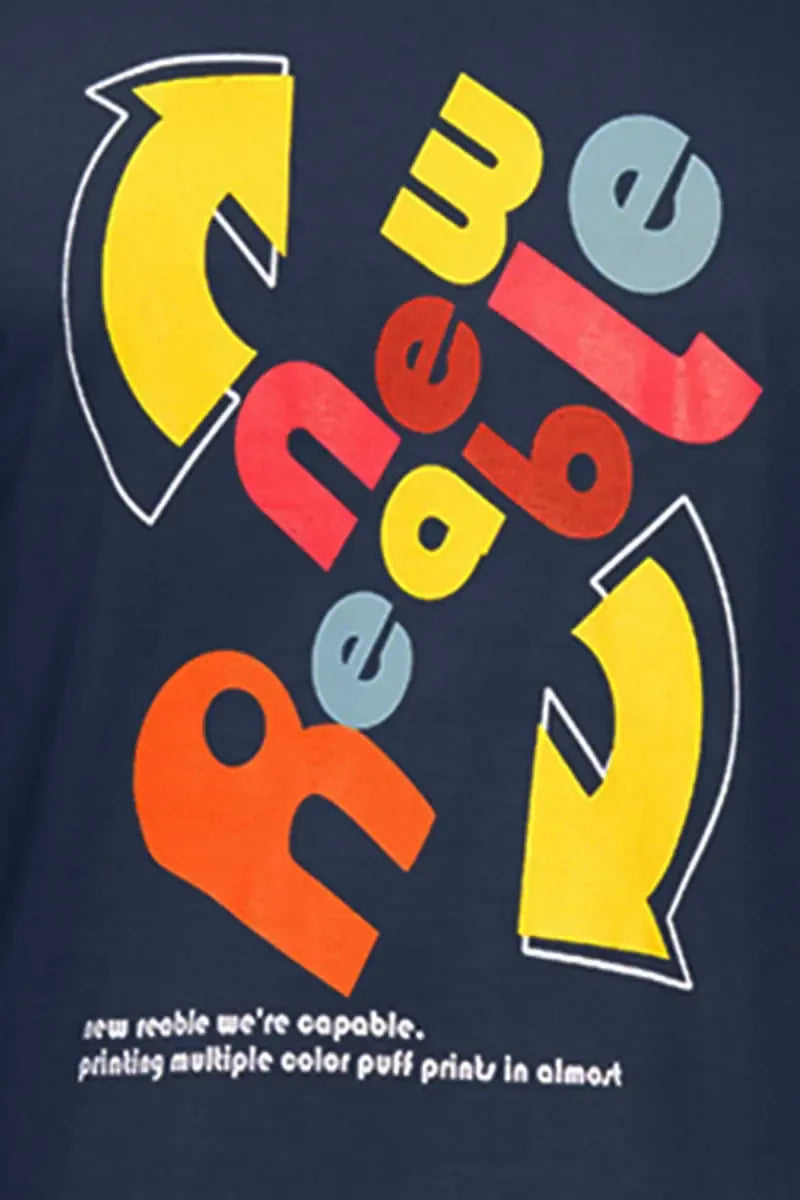 Cotton Blend Printed Sweatshirts for Men - SWAG+ONN (Style cot026991) - Navy Blue