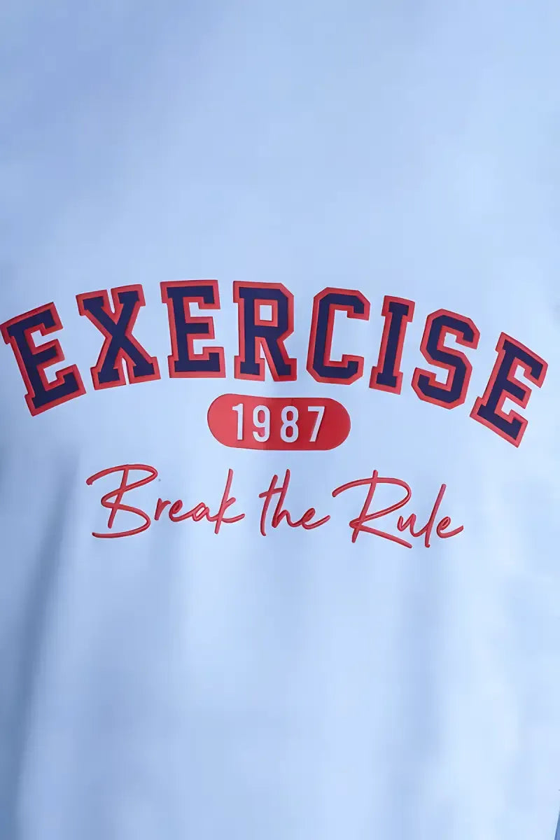 Typographic Print Sweatshirts for Men - Blue