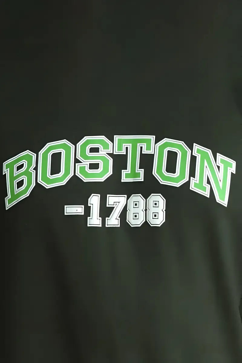Men's Cotton Typographic Print Sweatshirts - Dark Green