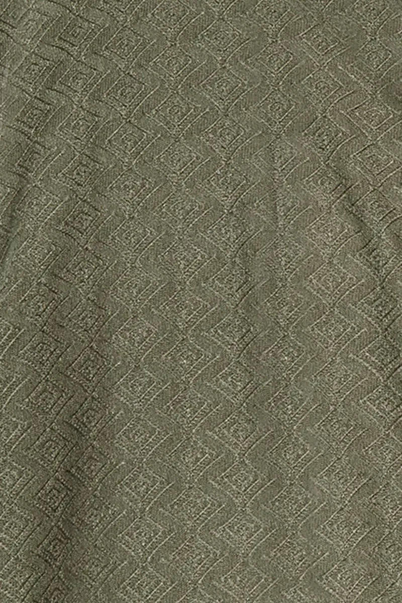 Self Design Cotton Hoodie for Boys - Olive - View 23