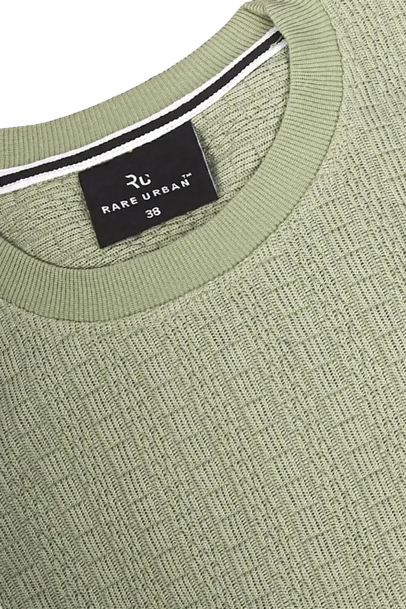 Cotton Blend Self Design Sweatshirts for Men