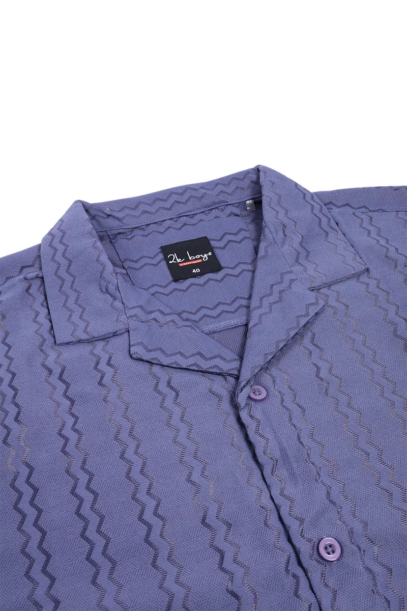 Polyester Striped Shirt for Men