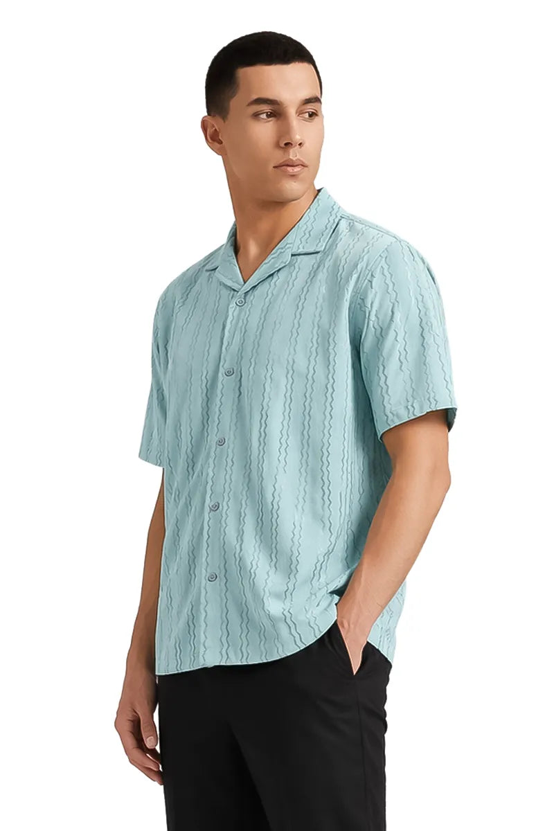 Polyester Striped Shirt for Men