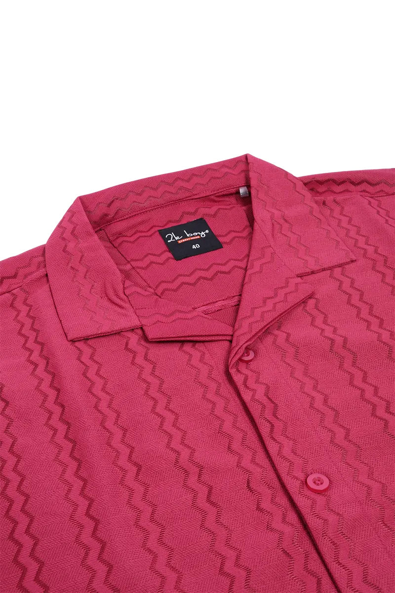 Polyester Striped Shirt for Men