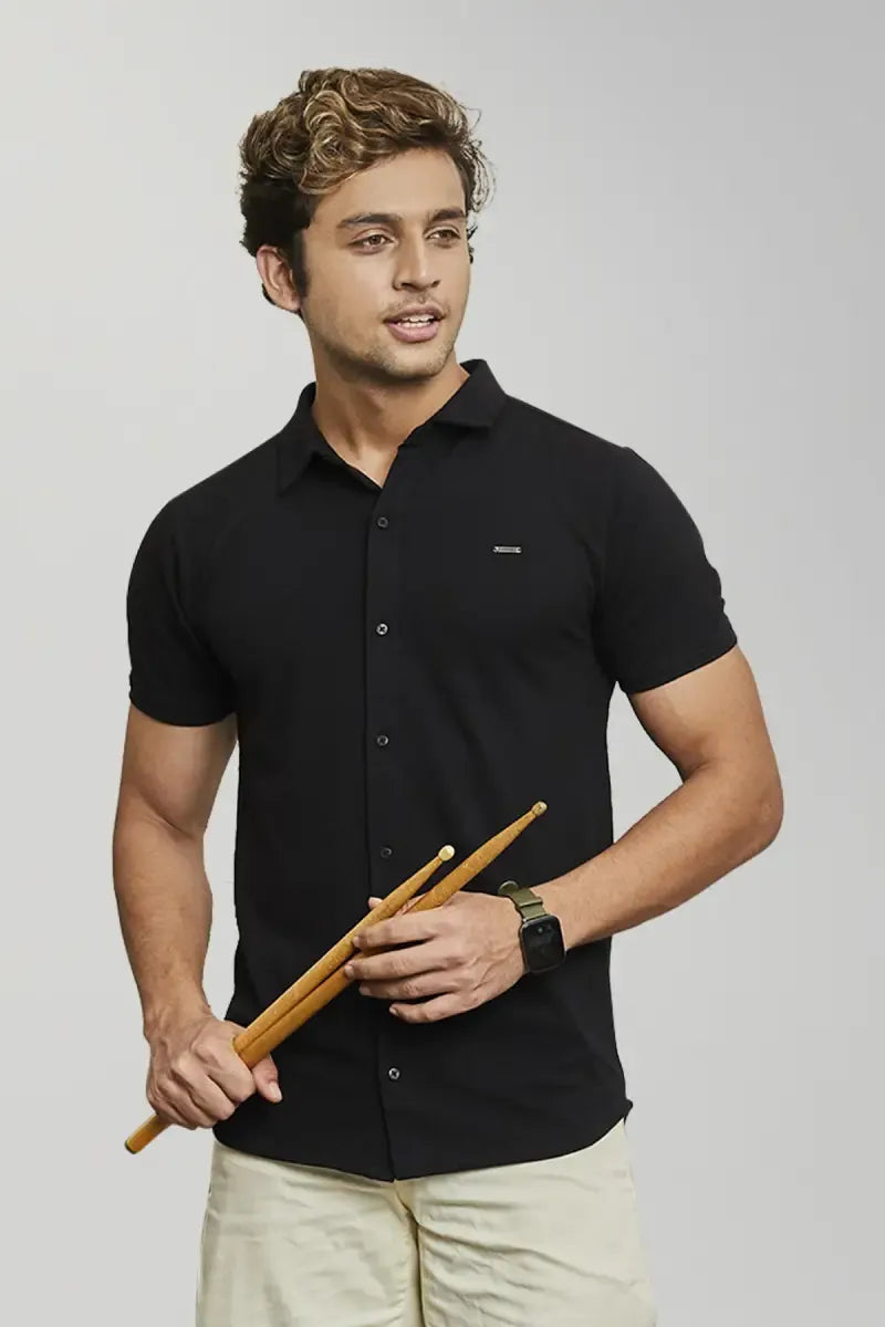Cotton Blend Self designed Casual Shirt for Men