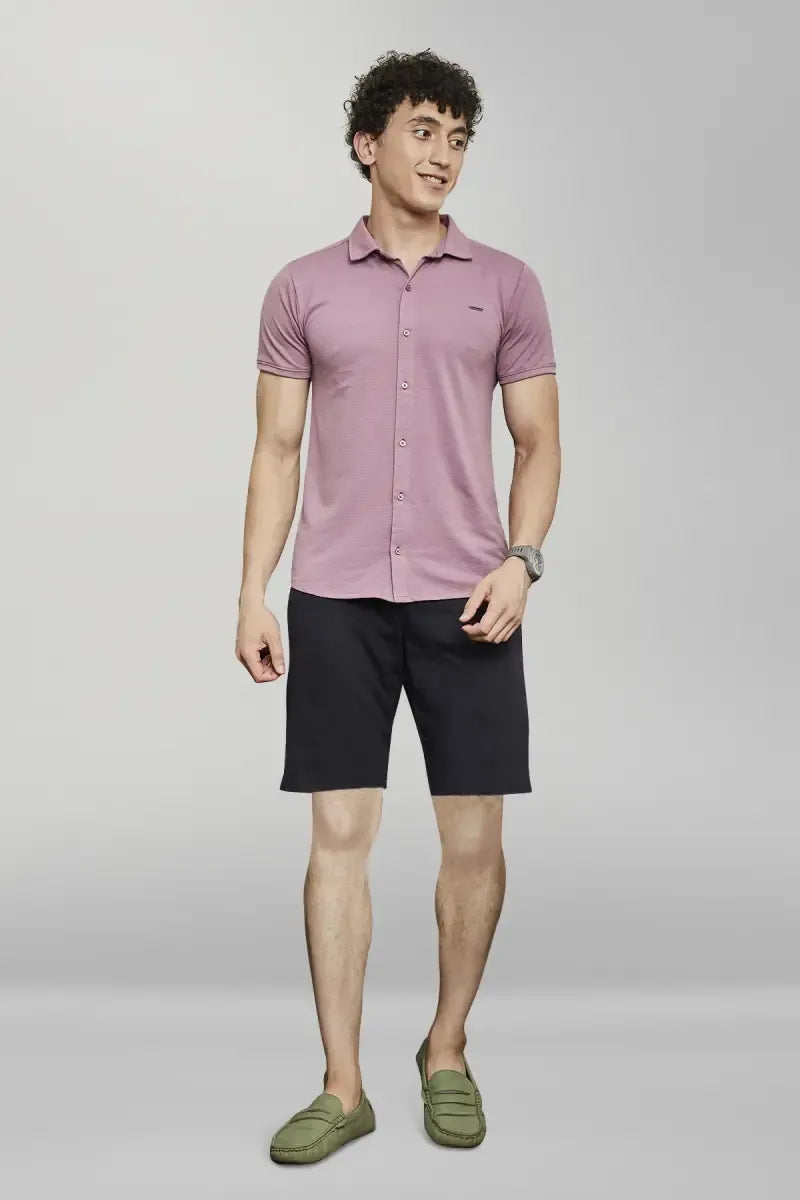 Cotton Blend Self designed Casual Shirt for Men