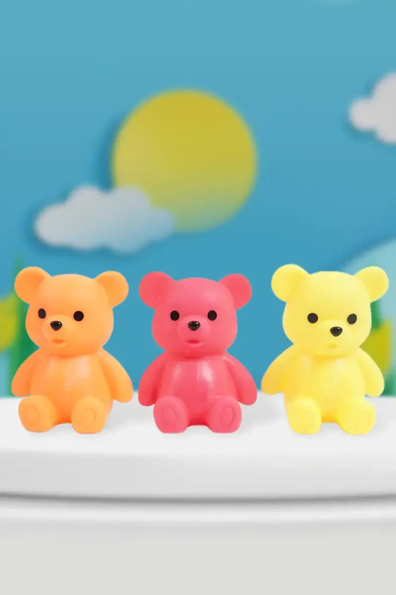 Teddy Squeezy Toys - Pack of 3 (Multicolor)