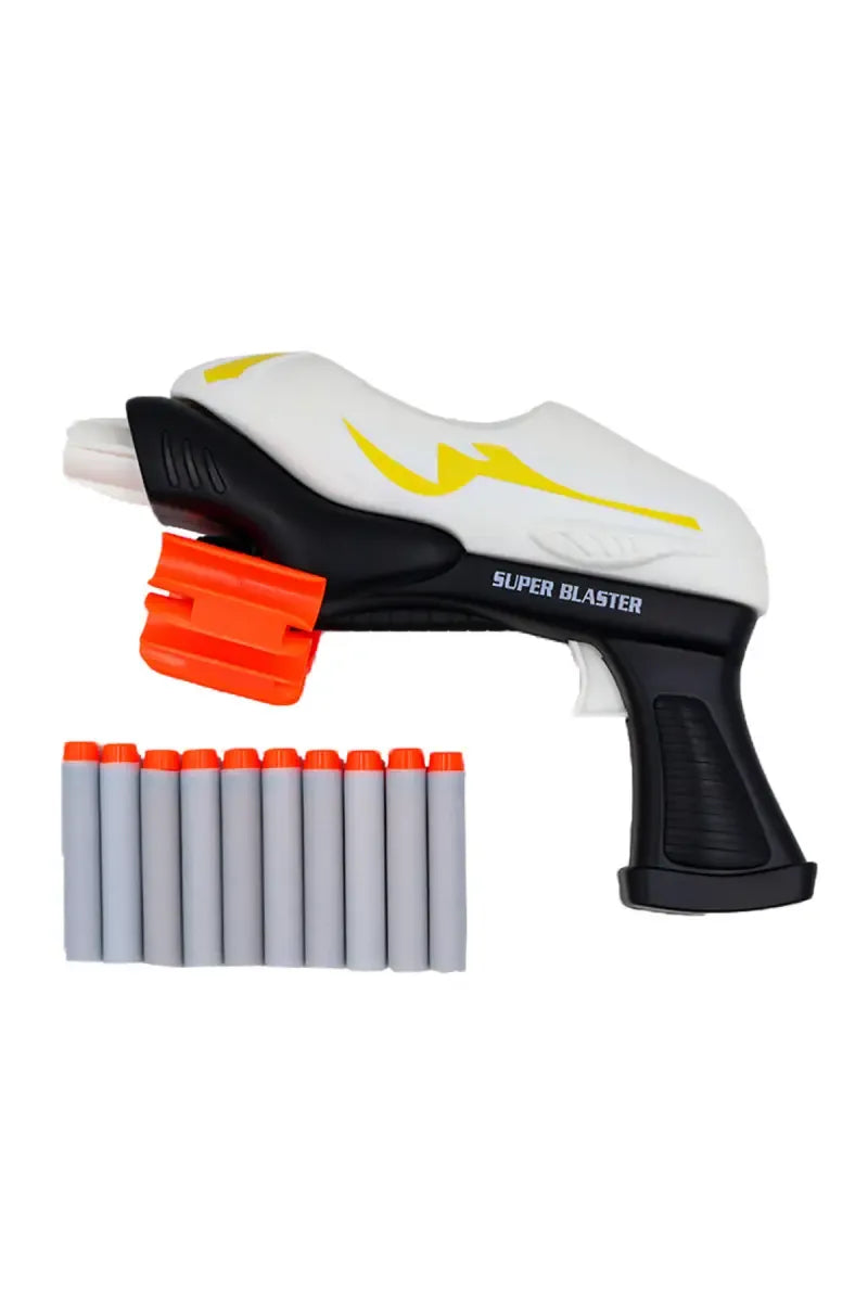 Super Blaster Manual Gun Toy with 10 Soft Bullets