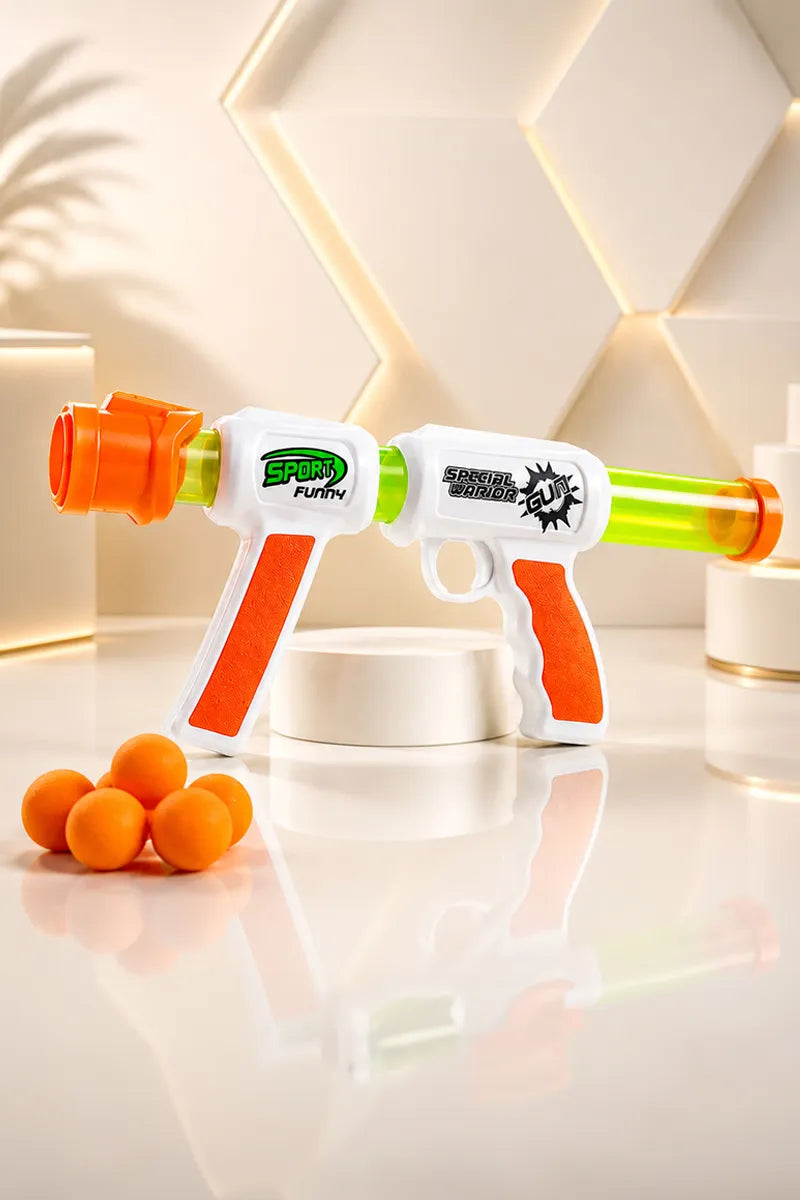 Lovely Toys Sports Ball Pressure Gun Toy For Kids (Multicolor)