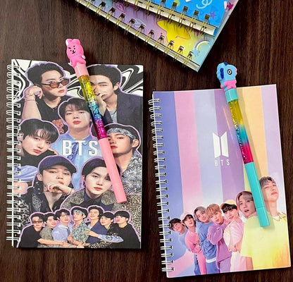 Le Delite BTS Notebook Diary / Bangton Boys Pop Singer Group Theme Smooth Finish Spiral Diary - HalfPe