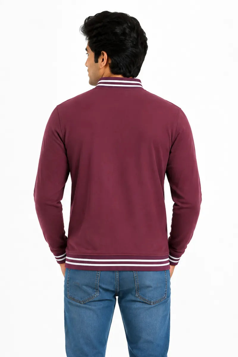 Men's Cotton Casual Self Designed Jacket