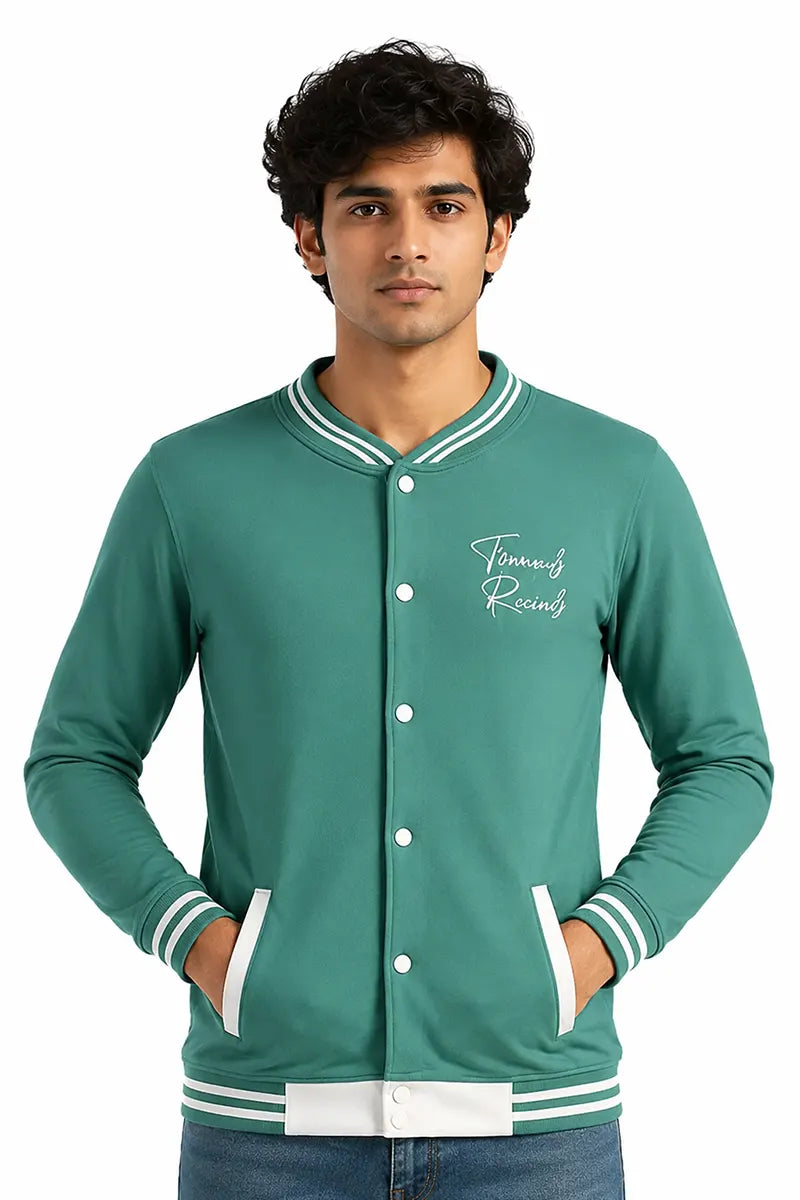 Men's Cotton Casual Self Designed Jacket