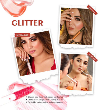 Love Earth Liquid Lip Gloss Glitter - Pack of 3