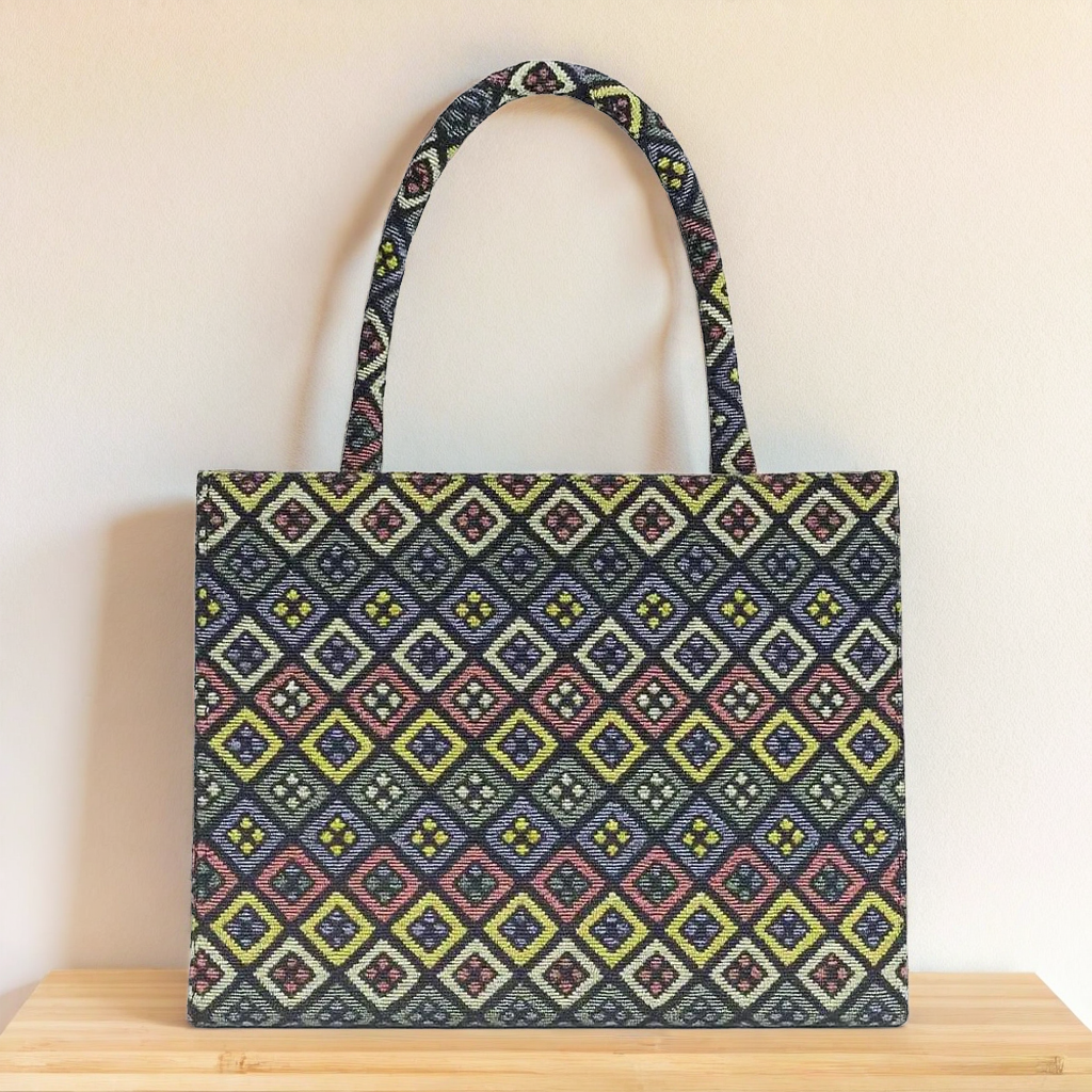 Monochrome Jungle Tapestry Tote Bag