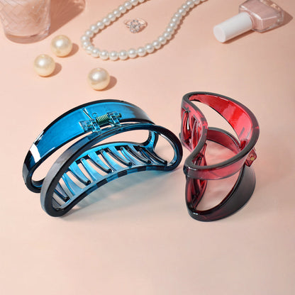 Plastic Hair Clamp Grip Simple Matte Hair Barrette Clamp (1 Pc)