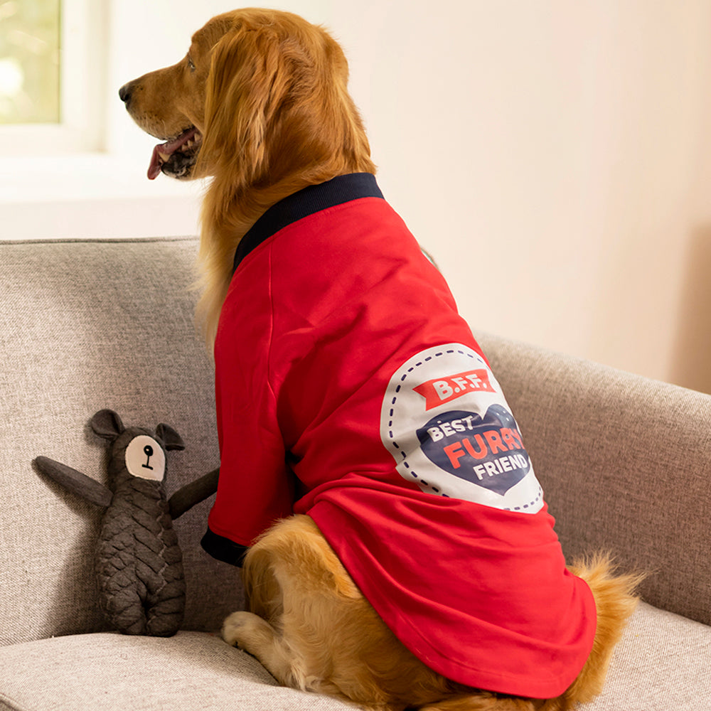 HUFT BFF Sweatshirt For Dogs - Red-1