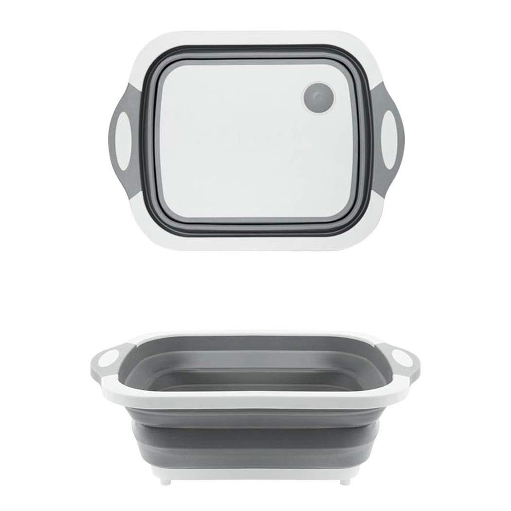Foldable Chopping Board Dish Rack Washing Bowl  Draining Basket (3 in 1) HP DD